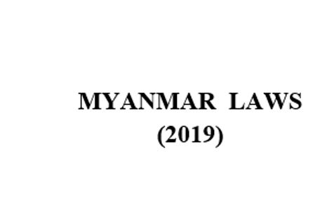 2019 Myanmar Laws