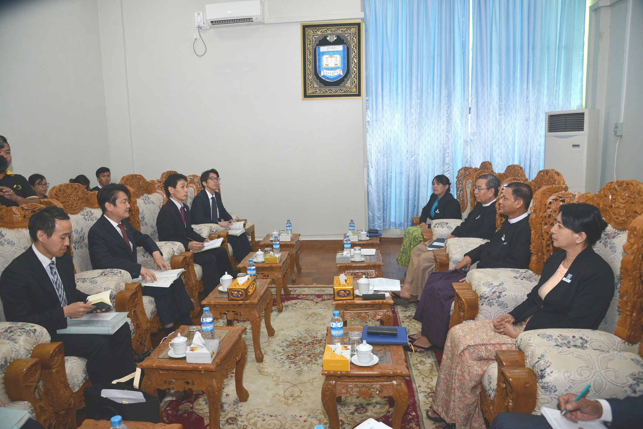 ပြည်ထောင်စုရှေ့နေချုပ်သည် ဂျပန်နိုင်ငံ၊ တရားရေးဒုတိယဝန်ကြီး Mr. Takashi YAMASHITA က အား လက်ခံတွေ့ဆုံ