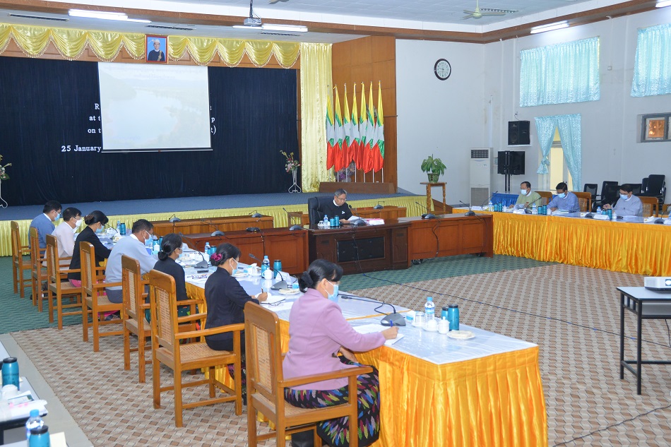 အမျိုးသားမြေ ဥပဒေရေးဆွဲပြုစုရေး အထောက်အကူပြုလုပ်ငန်းအဖွဲ့၏ တတိယအကြိမ် အစည်းအဝေး ကျင်းပပြုလုပ်