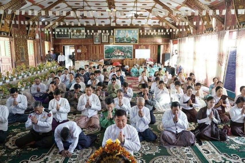 အသံမစဲ ဥပ္ပါတသန္တိပါဋ္ဌိတော်ရွတ်ဖတ်ပူဇော်ပွဲအခမ်းအနား ကျင်းပ